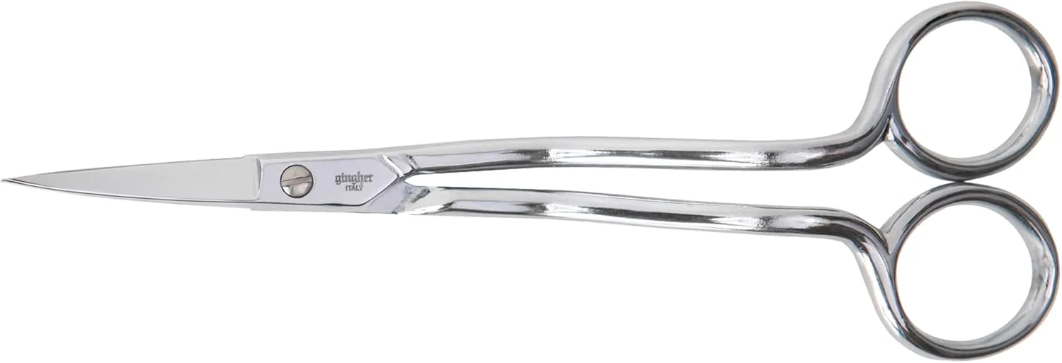 Gingher double-curved embroidery scissors with offset handles